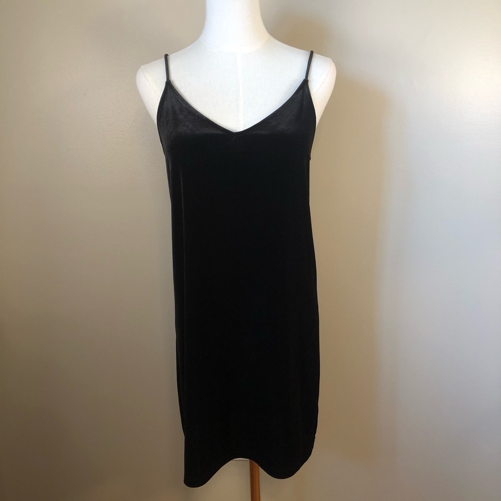 rag & bone Black Velvet Sleeveless Dress Size S Petite